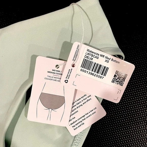 NWT Lululemon Waterside Medium Coverage Bikini Bottoms Size XS - Picture 5 of 5